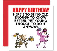 Stuff4 Tarjetas de Felicitación de Cumpleaños Divertidas y con la Edad Suficiente, para Hombres, Mujeres, Papá, Mamá, Hermanos, Hijos, Abuelos
