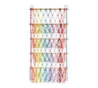 Stuffed Animal Net - 1x Stuffed Toy Net, Plush Animal Rack | 4 Layers Wall Mounted hanging Stufffed Animals Holder, Boho Plush Storage, Height Adjustable Macrame Toy Storage For Nursery, Playroom