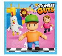 Stumble Guys - Servilletas (20 unidades, 33 x 33 cm), diseño de niños