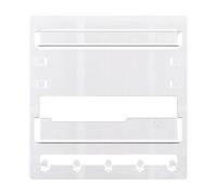 Sturdy Floating Shelves, Wall Mounted Storage Rack, Medium Kitchen Bathroom Organizer with Hooks, MDF Wood Wall Shelf Accessories with Cable Clips, Household Storage Solution for Desk Countertop Space