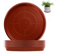 sturiz 6 Piezas Plato Maceta 30cm Platos Macetas Plastico Rojo Rojizo Platos para Macetas Plastico Platillos Plantas Bandejas Goteo para Bandejas Base Tiestos Maceteros Plantas de Interior Exterior