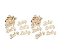 Stylebest 20 Piezas Letras de Madera, Piezas de Madera Compuesta de 90x45mm | Superficie Lisa para Escribir, Material Compuesto que Se Puede Pintar, Manualidades de Bricolaje, Decoración de Bodas,