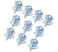 Stylebest Azul Rosa Clips de Papel Decorativos y Ligeros para Organizar Documentos Cuadernos y Álbumes de Recortes 10PCS Alambre de Hierro 4.4x3cm