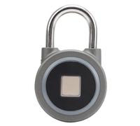 Stylebest Candado Antirrobo Portátil sin Llave con Cerradura Bluetooth con Huella Dactilar para Maleta con Cajón, Resistente Al Agua IP65, Aleación de Zinc, Recargable por USB (Gris claro)