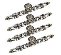 Stylebest Juego de 4 Tiradores Redondos de Bronce para Muebles, Elegantes Tiradores para Decoración del Hogar o la Oficina, Aleación de Zinc de 5,9"