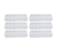 Stylebest Organizador de Joyero de Plástico, Almacenamiento Transparente | Material PP duradero, resistente al agua y al polvo, 12 compartimentos por caja, ideal para cuentas, joyas, decoración de