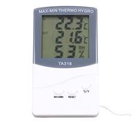 Stylebest Termómetro Digital para Interiores y Exteriores y Medidor de Humedad con Sonda para Monitoreo de Temperatura en el Hogar la Oficina ABS 12,5 X 7 Cm