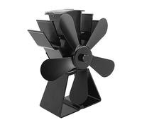 Stylebest Ventilador para Hogar Alimentado por Calor de 5 Aspas, Ventilador de Estufa de bajo Consumo para Estufas de Leña y Queroseno, Diseño Termoeléctrico (Negra)
