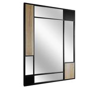 STYLER Lustro de pared, 69x95 cm, rectangular, con marco de MDF, decoración para salón, dormitorio o recibidor, estilo loft, diseño Edge, color