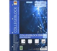Stylex 43888 Espiral Colegio bloque A4, 80 hojas, se alinearon