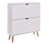 suarezclothing Zapatero Fiano 2 trampones Blanco Nórdico Moderno 80x92x24 cm