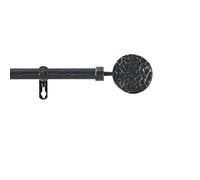 Suavidad de interior bullette tringle, negro/plata, 210 < 380 cm