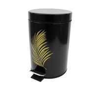 suavidad interior, Cubo de basura Pedal (3 L) Orbella Negro, Metal