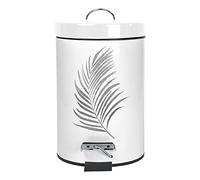 suavidad interior, Cubo Pedal (3 L) Orbella Blanco/Plata, Metal