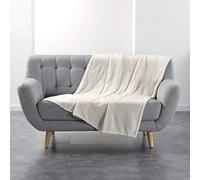 Suavidad Interior FLANOU Plaid, poliéster, Natural, 125 x 150 cm
