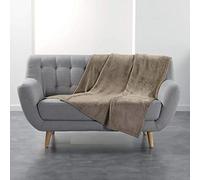Suavidad interior, Plaid (125 x 150 cm) Flanou Taupe, Franela