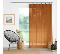 Suavidad Interior, Visillo con Anillas (140 x 240 cm) Linka Camel, Velo Tejido