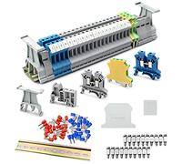 suaywo Kit de Bloque de Terminales Universal Kit de Bloques de Terminales de Riel DIN UK-2.5B para Proyectos de Automatización, Garaje, Proyectos de Bricolaje, Transformación de Circuitos, etc