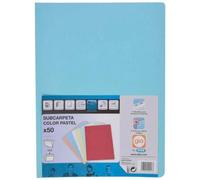 Subcarpeta cartulina gio folio celeste pastel 180 g/m2 (50 unid.)