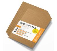 Subcarpetas Kraft A4, Carpetas Archivadoras de Papel Kraft Bicolor 240gr, Carpeta Clasificadora para Documentos, Pack de 50 Subcarpetas para Archivar y Ordenar Papeles - Ofituria (Kraft Bicolor)