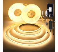 SUBOSI 20M Tira LED, Luces LED Habitación,COB LED Strip lights, Sincronización Musical WIFI, Tira LED de 2700k Warm white, 384 leds/M DC12v, CRI90+ 6440lm,Compatibilidad Google Home Assistant/alexa