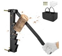 SUBTLETY Divisor de madera manual montado en la pared, separador de leña de acero, con mango antideslizante, herramienta para dividir madera, ahorro de trabajo, cortador de madera para camping al aire