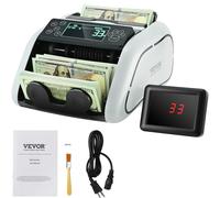 SucceBuy 1000 uds/Min contador de dinero caja registradora de negocios Detector de facturas falsificadas por función UV/MG/IR/DD para tienda bancaria Gray