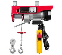 SucceBuy grúa de elevación eléctrica de 250kg, elevador portátil, cabrestante de garaje con Control remoto inalámbrico/con cable para coche, garaje, barco Wired 250kg