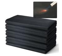 SucceBuy-Manta de soldadura de fieltro de carbono, paquete de 4 mantas de soldadura resistentes al calor, almohadilla de soldadura ignífuga de fibra de carbono cortable 37X36 inch