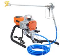 SucceBuy-pulverizador de pintura de pared sin aire, Kit de pistola pulverizadora eléctrica, presión de pulverización ajustable, máquina de pulverización de pintura de pared, 1500/1800W 1500W
