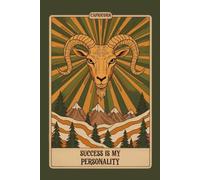 Success Is My Personality: Psychedelic Capricorn Tarot Card Lined Notebook for Zodiac Fans: Retro 70s Sunburst Golden Goat Mountain Landscape Journal ... Birthday Gag Gift for Capricorn Men and Women