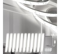SUCIKORIO Neon Tira de Luces LED Habitacion 2 Metros, Silicona 220V Tiras LED de Interior Exterior Impermeable Incombustible IP65 Blanco Frío 6000K Led Strip Neón Flexible 2m 120 LED/m con Enchufe