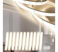 SUCIKORIO Neon Tira de Luces LED Habitacion 20 Metros, Silicona 220V Tiras LED de Interior Exterior Impermeable Incombustible IP65 Blanco Neutra 4000K Led Strip Neón Flexible 20m 120 LED/m con Enchufe