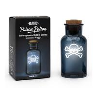 Suck UK Lámpara de botella de calavera de poción venenosa, regalos góticos para decoración del hogar, luz de neón en botella, luces de Halloween y regalos de Halloween, decoración gótica e iluminación