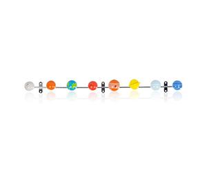 Suck Uk | Perchero De Pared del Sistema Solar | Diseño De Madera | Perchas Originales Multicolor | Perchero del Sistema Solar, Madera | Decoración del Hogar | Multicolor, 4.2x53.5x6.2 cm