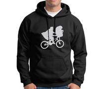 Sudadera con capucha ET el extraterrestre. E.T. Varios colores. Todas las tallas. Black