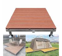 Suelo Terrazas Baldosas Exterior De Madera Composite Con Patas Niveladoras | 84x84cm Plataforma Elevada Modular Impermeable, Kit Tarima Flotante Para Patio Jardín Balcón Camping(Brown)