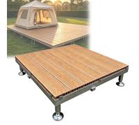 Suelo Terrazas Baldosas Exterior De Madera Composite con Patas Niveladoras | Suelo Elevado Encastrable, Base De Compuesto con Efecto Madera Y Patas Ajustables for Exterior(Wood color,84cm/33in)