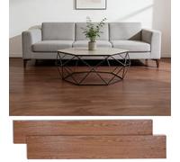 Suelo Vinílico Adhesivo PVC, 36 Piezas con Efecto Madera, Losetas Autoadhesivas Impermeables para Cocina y Salón, 2,0 mm, 5,02 m², 15,24 x 91,44 cm (Marrón Oscuro)