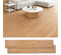 Suelo Vinílico Adhesivo PVC, 36 Piezas con Efecto Madera, Losetas Autoadhesivas Impermeables para Cocina y Salón, 2,0 mm, 5,02 m², 15,24 x 91,44 cm (Amarillo)