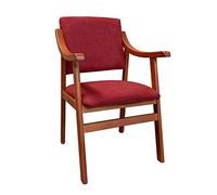 Sueña y Descansa Sillón de Madera Reforzado en Color Cerezo con Varios Tapizados (Cerezo Burdeos)