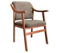 Sueña y Descansa Sillón de Madera Reforzado en Color Cerezo con Varios Tapizados (Cerezo Marron)