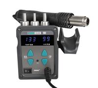 SUGON 858D estación de rework de aire caliente - 700W con pantalla LED digital, ventilador sin escobillas y suspensión automática para reparación SMD