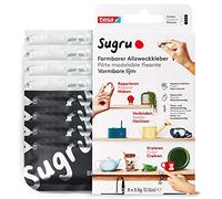 Sugru by tesa - Pegamento Moldeable Multiusos - Masilla Adhesiva Versátil - Para Decorar, Pegar, Reparar y Hacer Creaciones de Bricolaje - Paquete de 8-8 x 3.5 g - Negro y Blanco