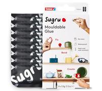 Sugru Mouldable Glue de tesa, adhesivo fuerte multiusos, envase de 8 (8 x 3,5 g) en Negro