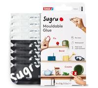 Sugru Mouldable Glue de tesa, adhesivo fuerte multiusos, envase de 8 (8 x 3,5 g) en Negro y Blanco