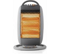 Suinga Estufa Halógena Oscilante | Calefactor Bajo Consumo 400W-1200W | Radiador de Cuarzo Silencioso con 3 Niveles de Calor | Sistema de Seguridad Antivuelco para Hogar y Oficina