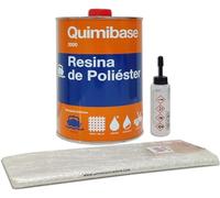 Suinga KIT RESINA POLIESTER 1KG (Resina 750 gr + Manta fibra de vidrio 1m2 Mat-300 + catalizador de peróxido 20gr)