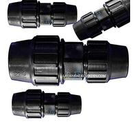 Suinga Pack 4 Manguito Reducido Polietileno 63 a 50 mm Aenor | Enlace reducido 63 a 50 mm para Tuberia Agricola y Tuberia Alimentaria, negro