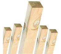 Suinga Pack 5 postes madera pino | 120x7x7 cm | Tratamiento autoclave | Ideal vallas y pérgolas | Madera cepillada | Uso exterior | Resistente intemperie | Calidad UE |